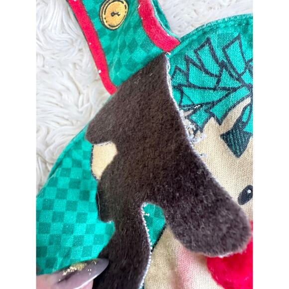 90’s Homemade Daisy Kingdom Rudi Reindeer Quilted Christmas Overalls - Picture 11 of 11